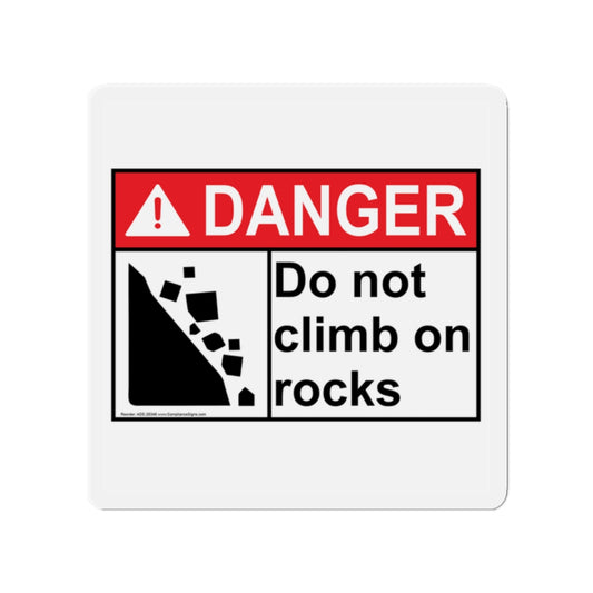Falling Rocks Sign Magnet